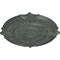 Ekena Millwork Attica Acanthus Leaf Medallion (Canopies up to 4 5/8"), 53 1/2"OD x 3 1/2"P, Athenian Green Crackle CM53ATAGC - alternate 2